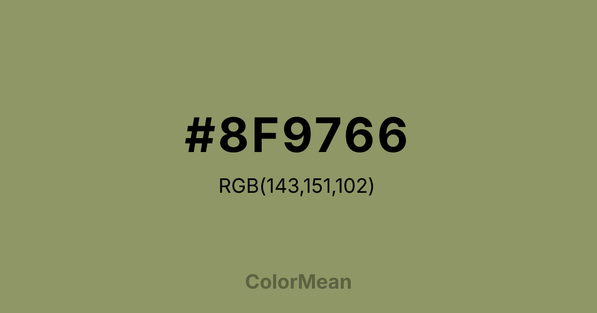 #8F9766 color swatch