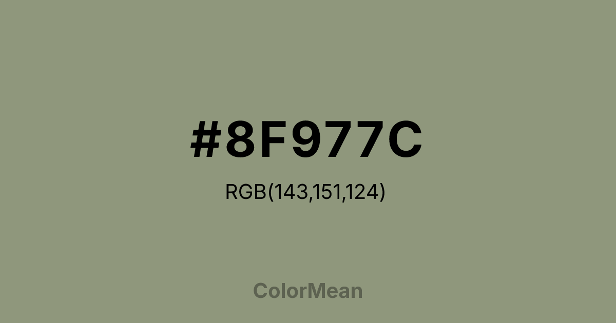 #8F977C color swatch