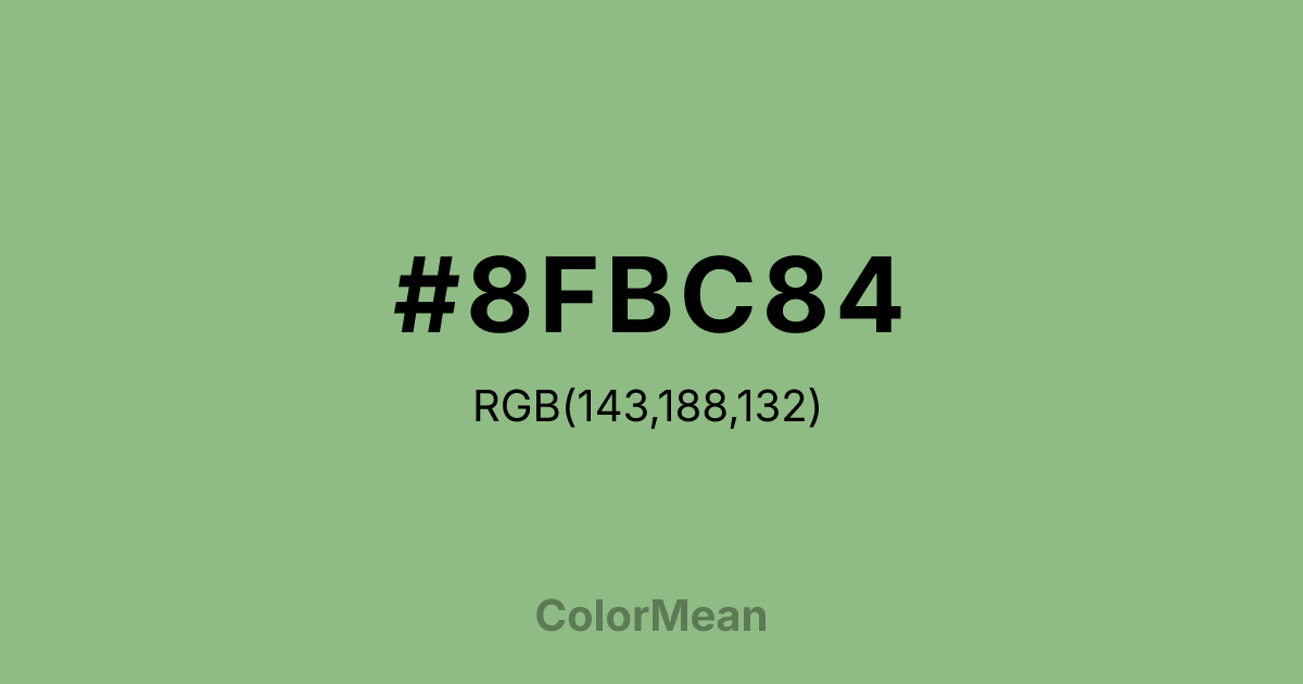 #8FBC84 color swatch