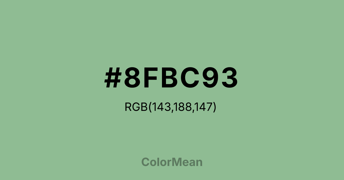 #8FBC93 color swatch