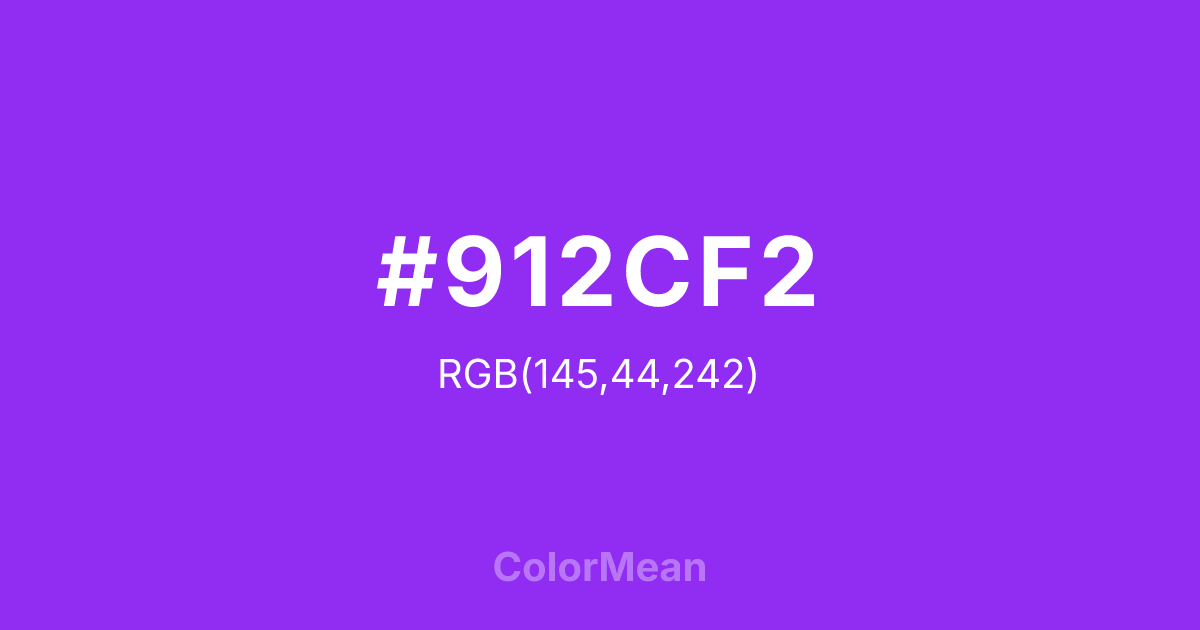 #912CF2 color swatch
