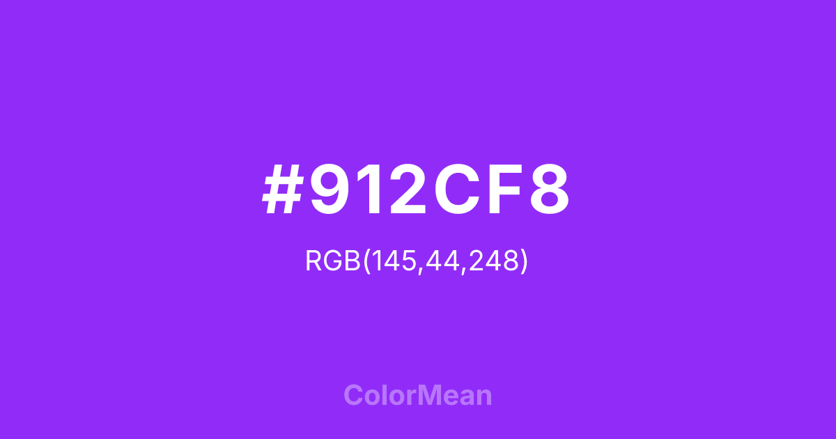 #912CF8 color swatch