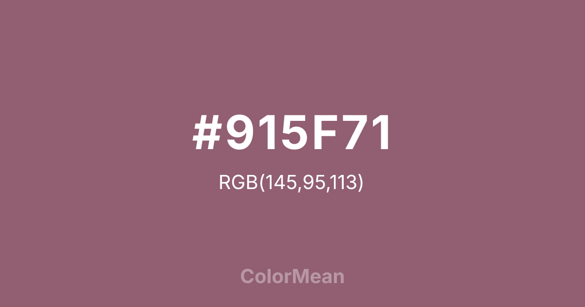 #915F71 color swatch
