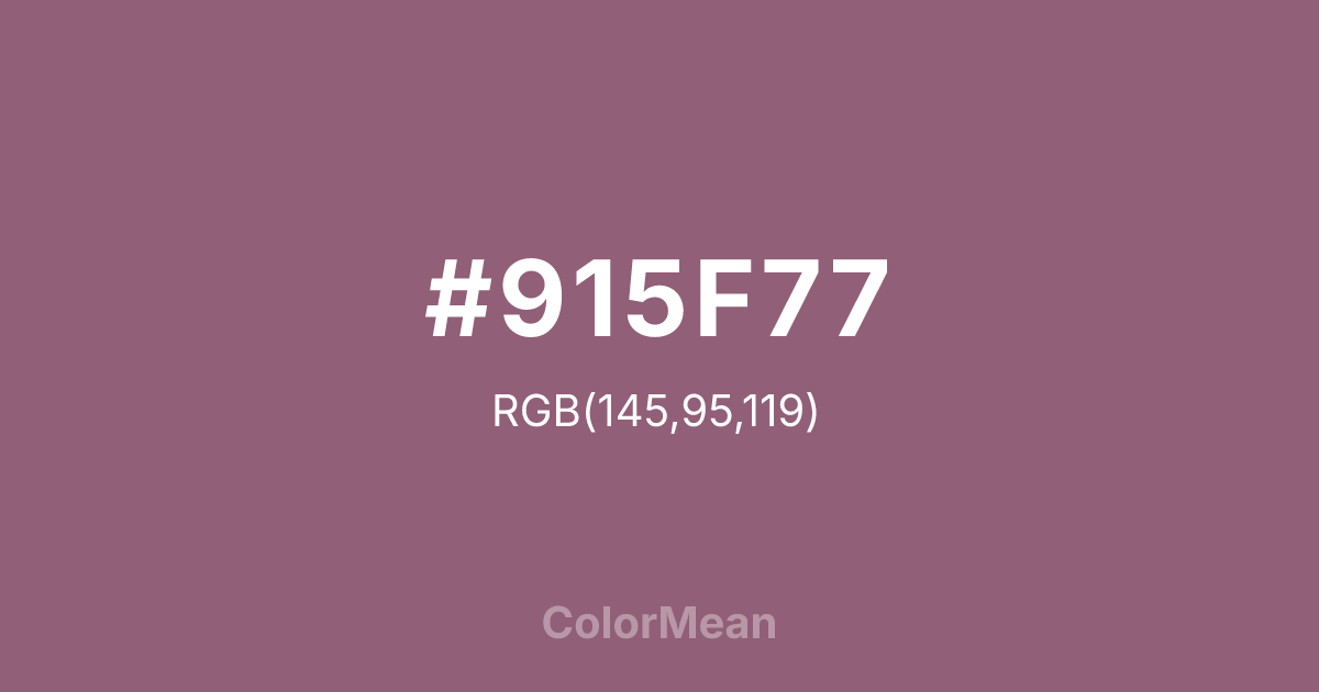 #915F77 color swatch