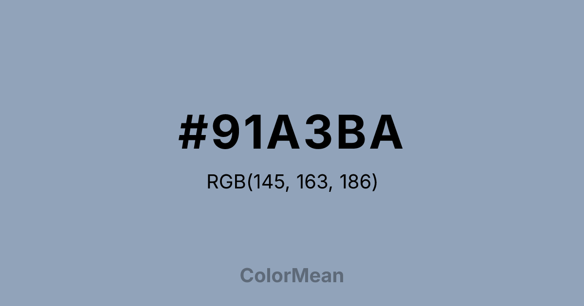#91A3BA color swatch