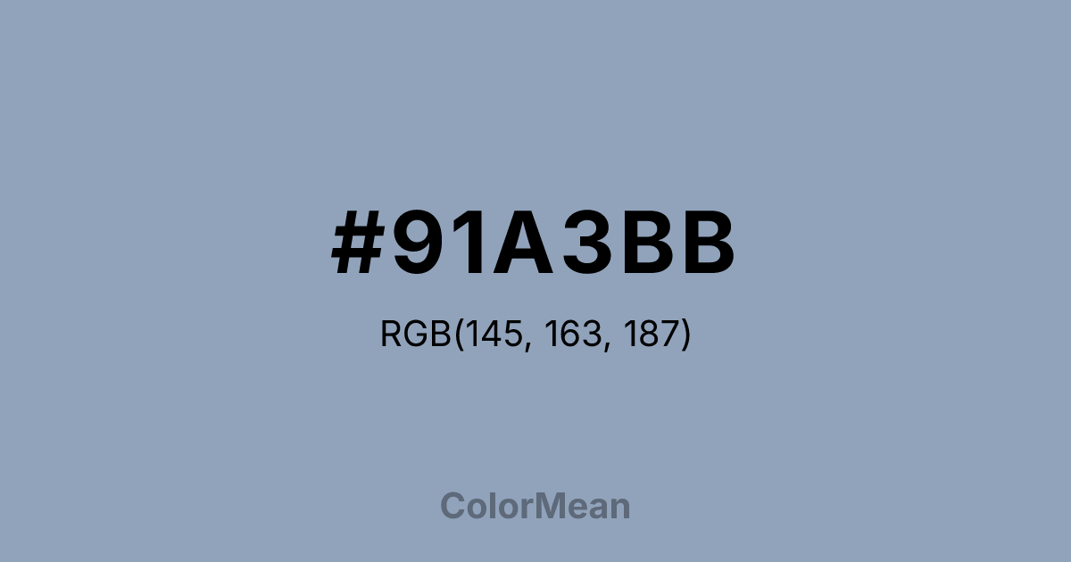 #91A3BB color swatch