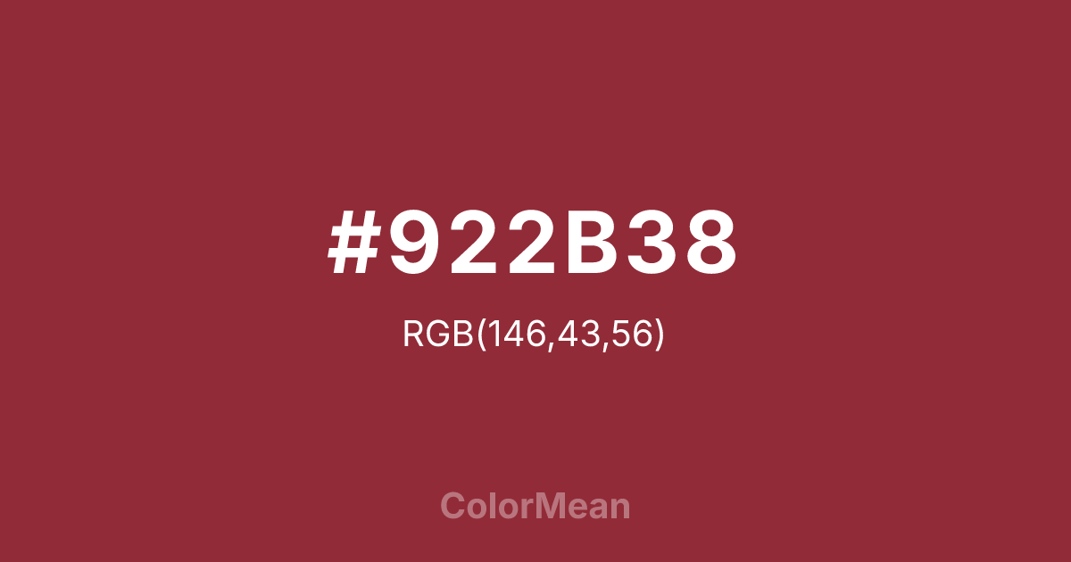#922B38 color swatch