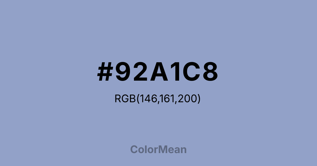 #92A1C8 color swatch