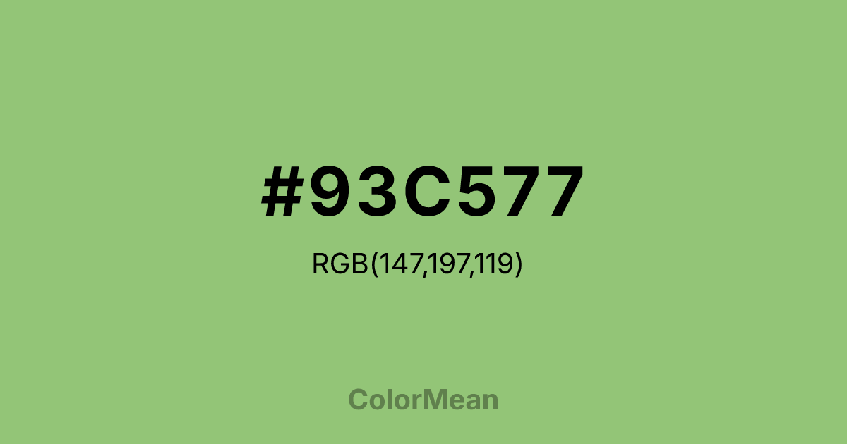 #93C577 color swatch