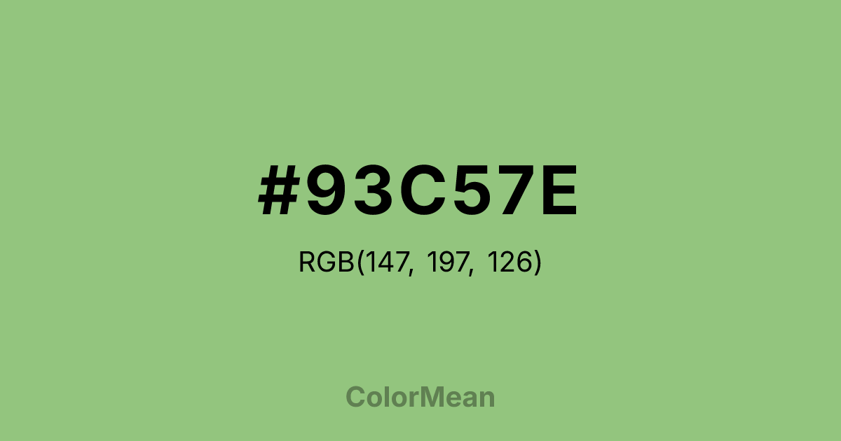 #93C57E color swatch