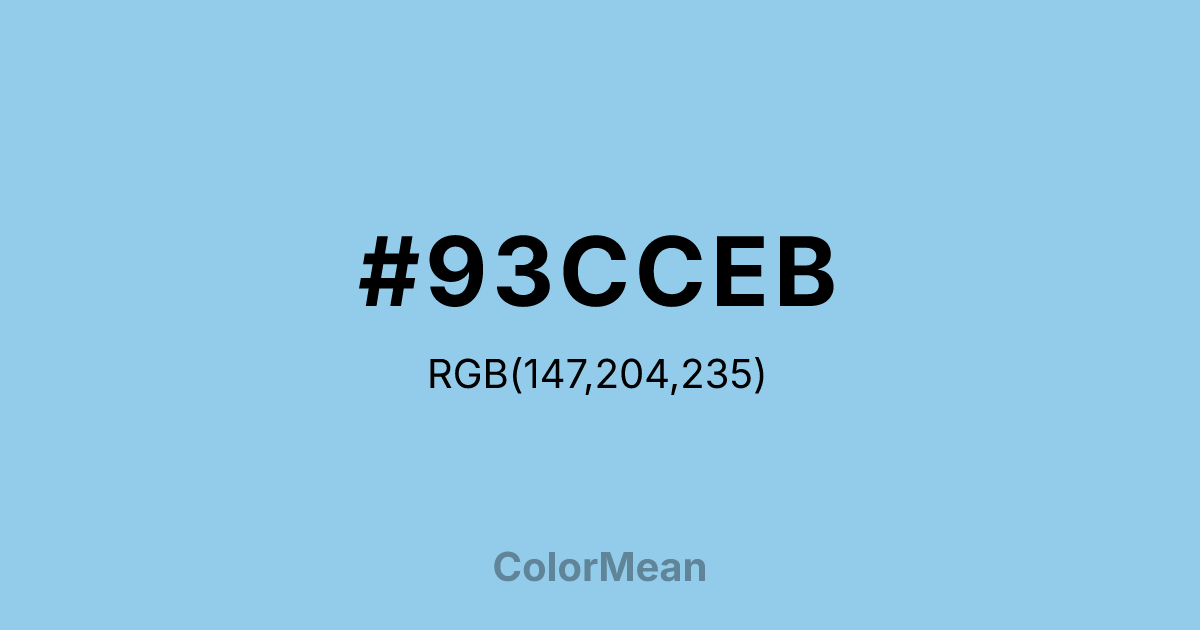 #93CCEB color swatch