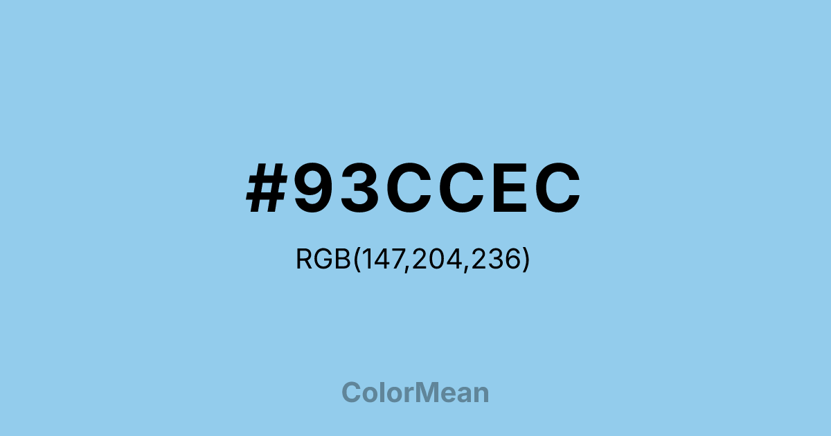 #93CCEC color swatch
