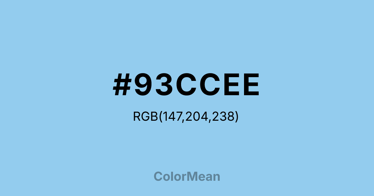 #93CCEE color swatch