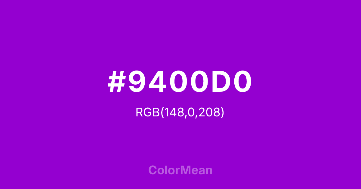#9400D0 color swatch