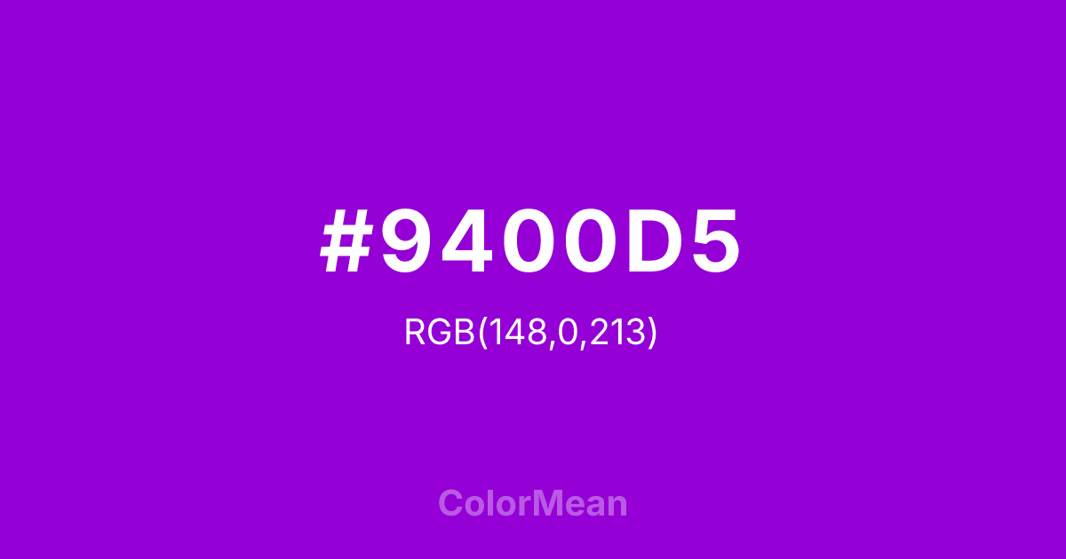 #9400D5 color swatch