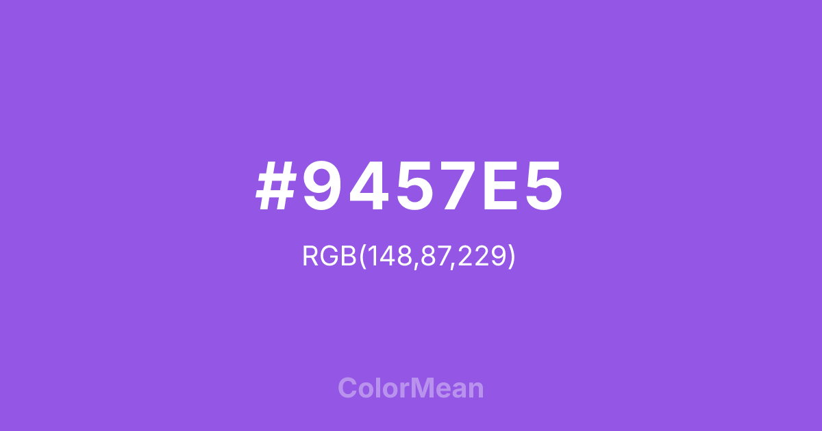 #9457E5 color swatch