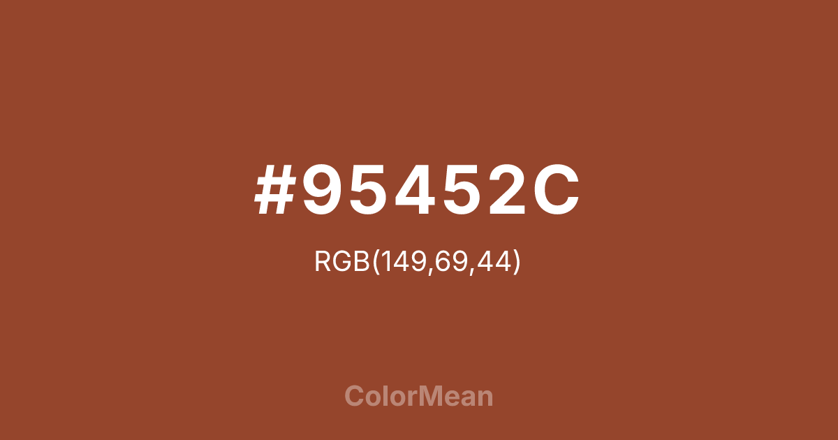#95452C color swatch
