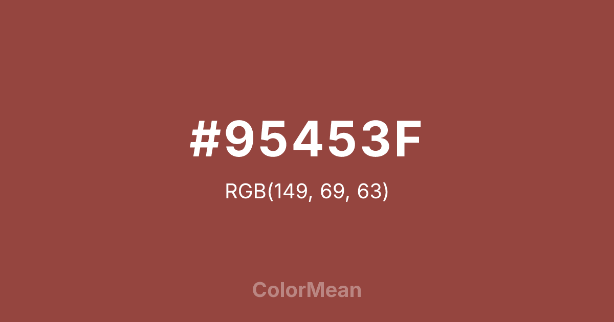 #95453F color swatch