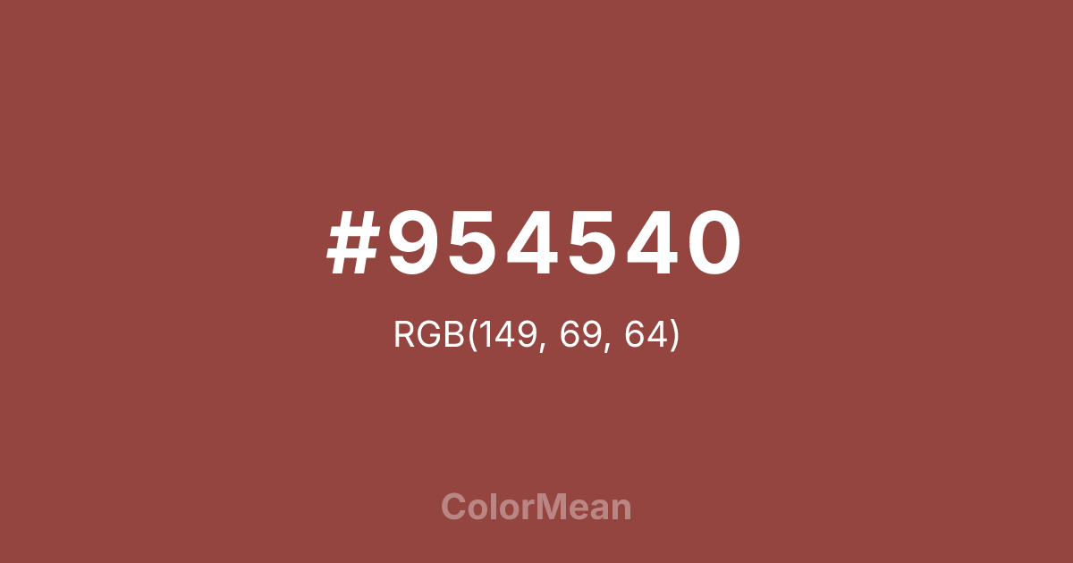 #954540 color swatch