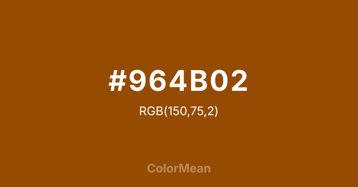 #964B02 color swatch