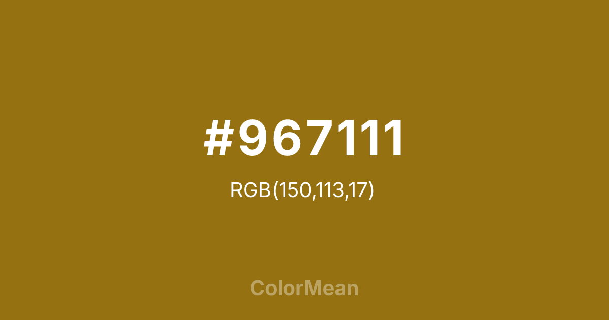 #967111 color swatch