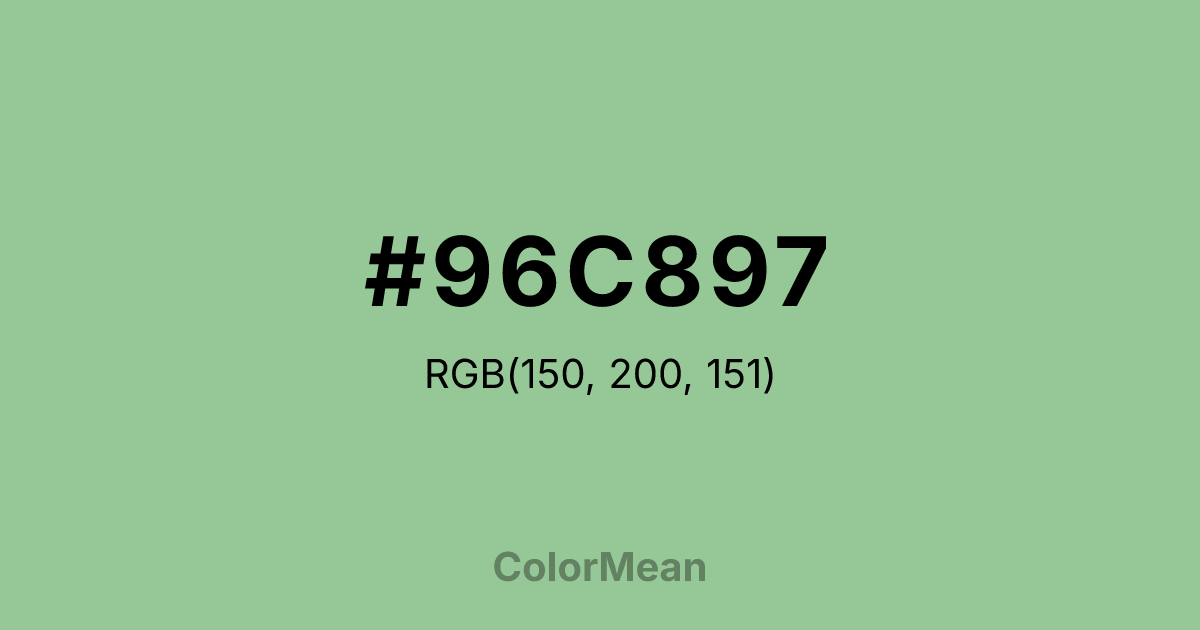 #96C897 color swatch