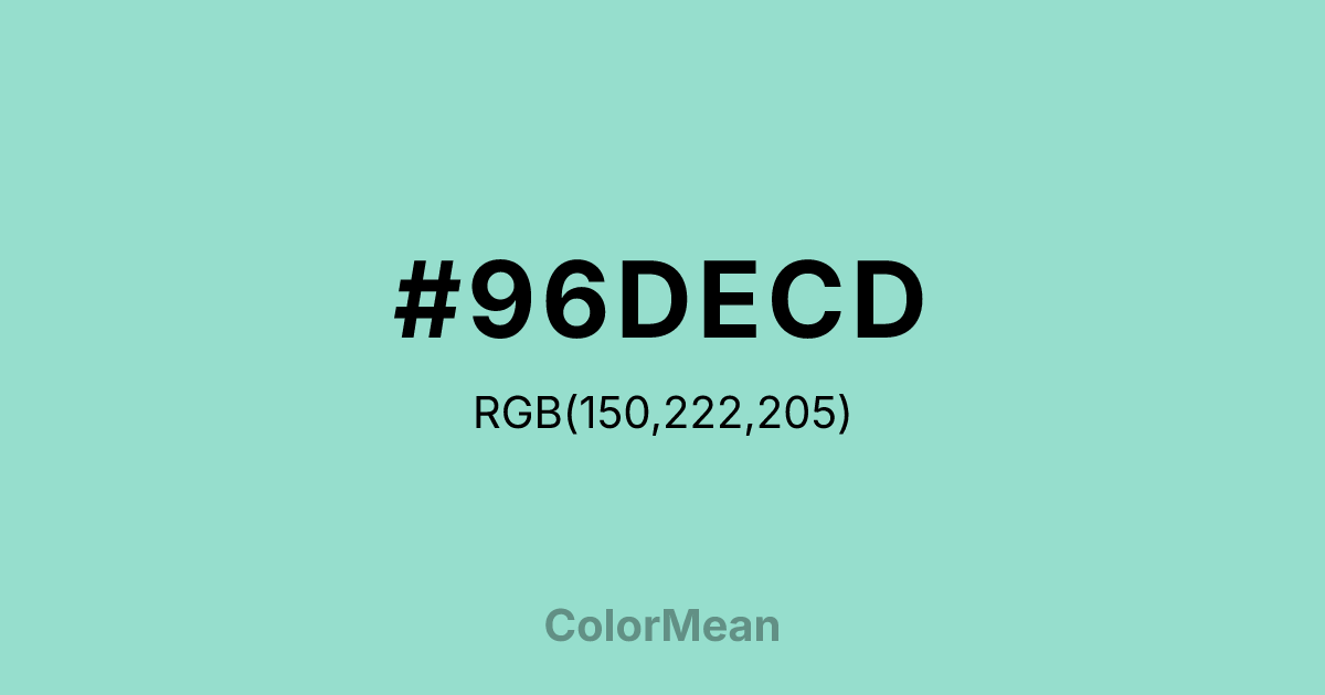 #96DECD color swatch
