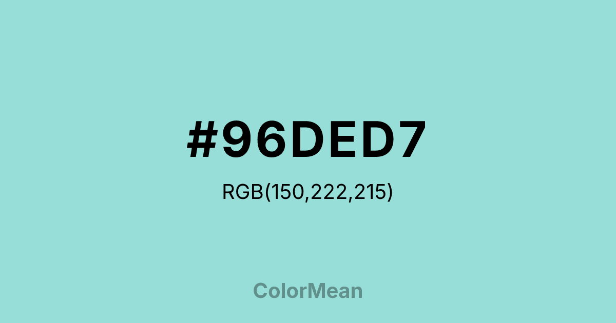 #96DED7 color swatch