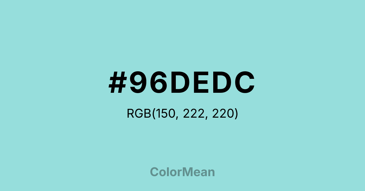 #96DEDC color swatch