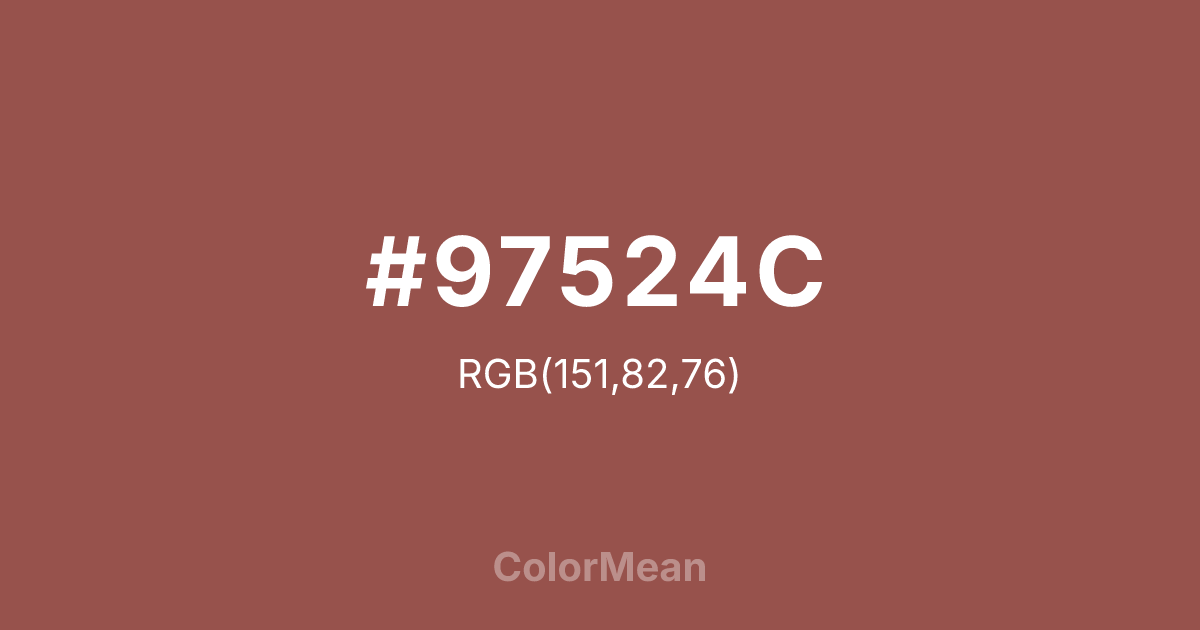 #97524C color swatch