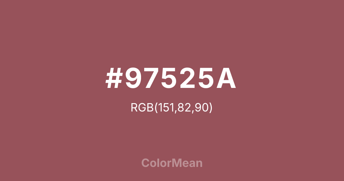 #97525A color swatch