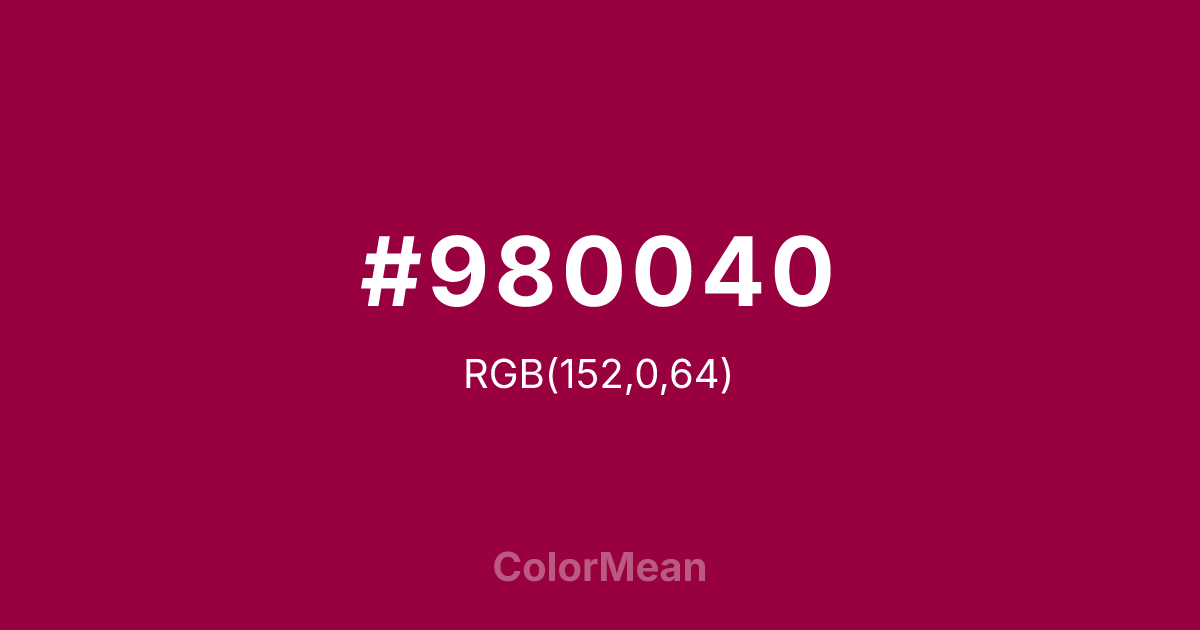 #980040 color swatch