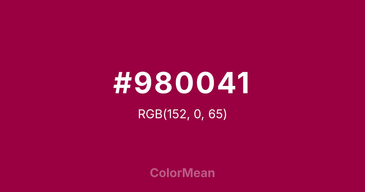 #980041 color swatch
