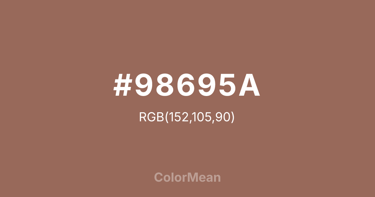 #98695A color swatch