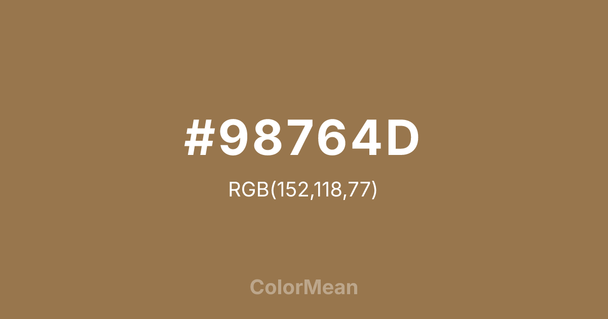 #98764D color swatch
