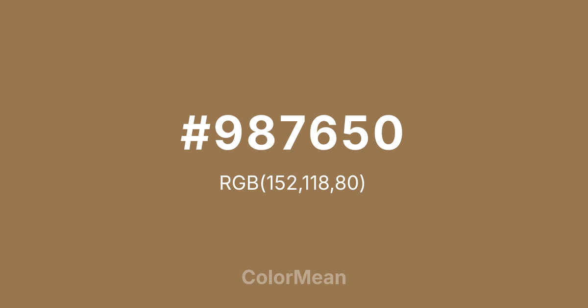 #987650 color swatch