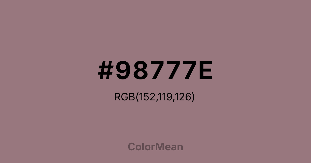 #98777E color swatch