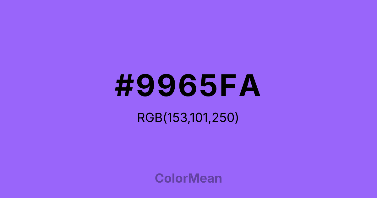 #9965FA color swatch