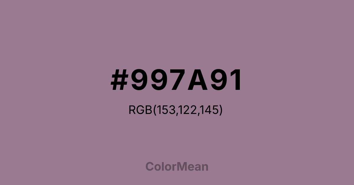 #997A91 color swatch
