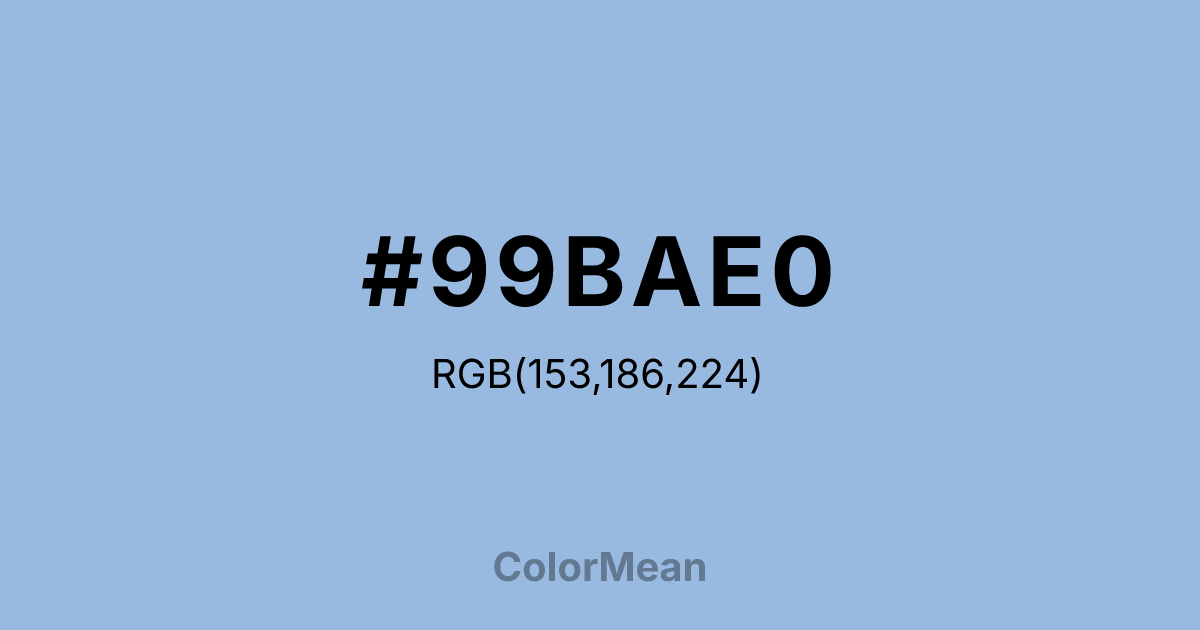 #99BAE0 color swatch