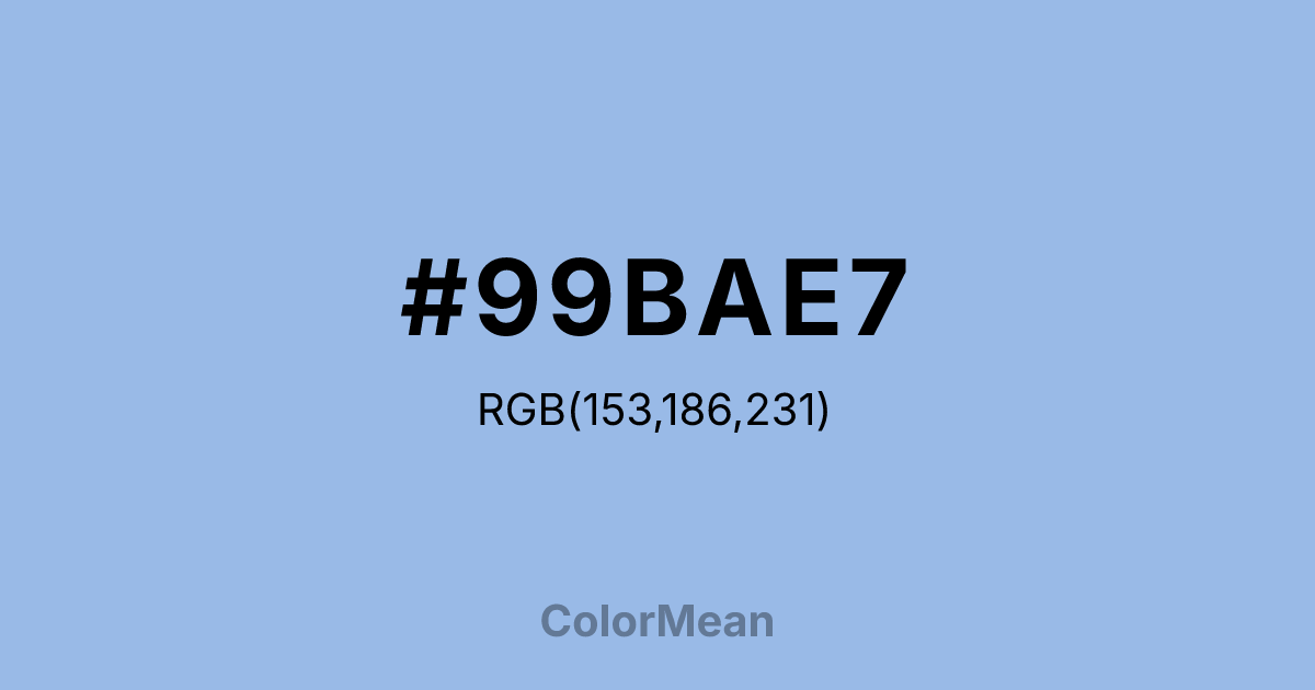 #99BAE7 color swatch