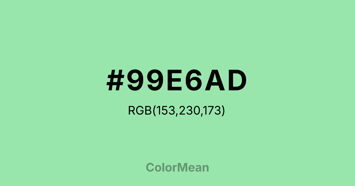 #99E6AD color swatch