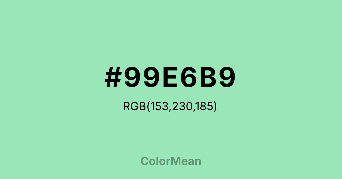 #99E6B9 color swatch
