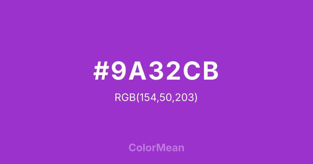 #9A32CB color swatch