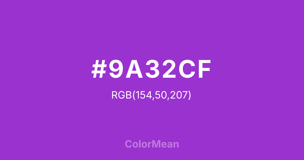 #9A32CF color swatch