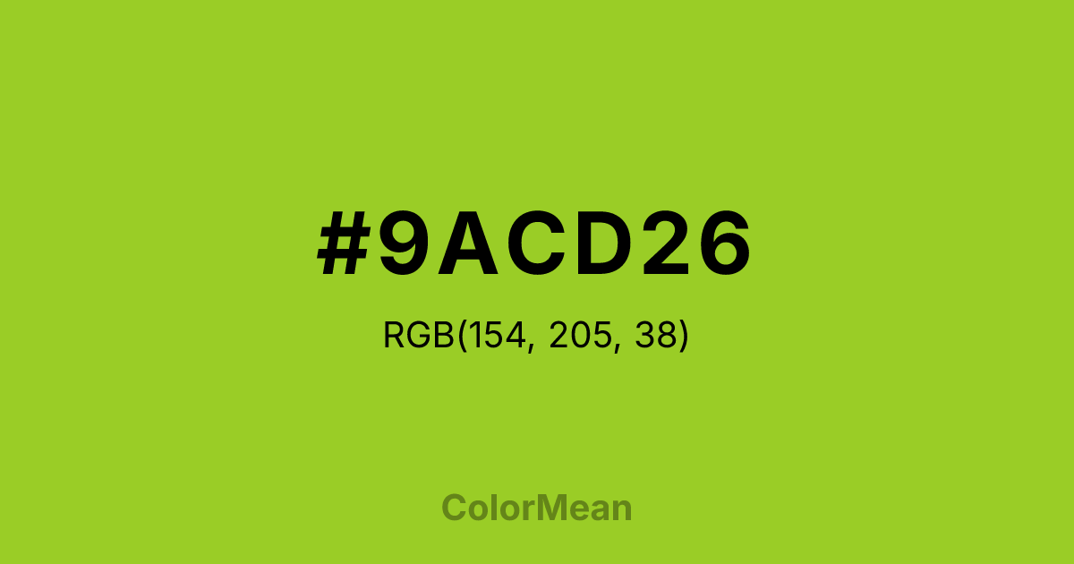 #9ACD26 color swatch