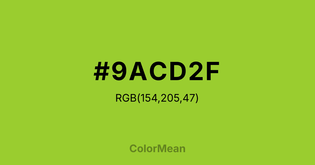 #9ACD2F color swatch