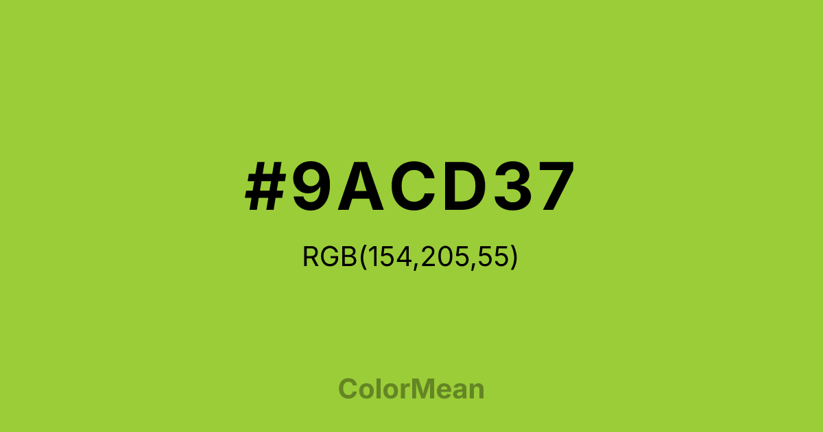 #9ACD37 color swatch