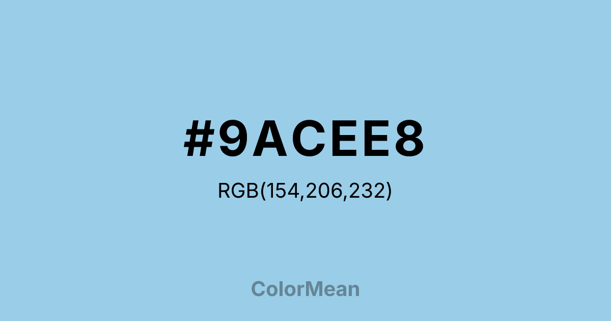 #9ACEE8 color swatch