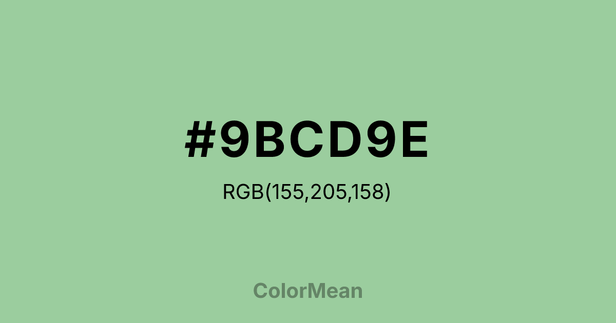 #9BCD9E color swatch